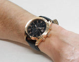 Buy Shop Maserati Traguardo Chronograph Black Dial Black Leather Strap Watch For Men - R8871612002 USA Online