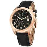 Buy Shop Maserati Traguardo Chronograph Black Dial Black Leather Strap Watch For Men - R8871612002 USA Online