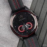Buy Shop Maserati Traguardo Chronograph Black Dial Black Leather Strap Watch for Men - R8871612023 USA Online