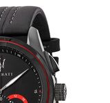 Buy Shop Maserati Traguardo Chronograph Black Dial Black Leather Strap Watch for Men - R8871612023 USA Online