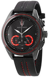 Buy Shop Maserati Traguardo Chronograph Black Dial Black Leather Strap Watch for Men - R8871612023 USA Online