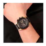 Buy Shop Maserati Traguardo Chronograph Black Dial Black Leather Strap Watch For Men - R8871612033 USA Online