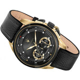 Buy Shop Maserati Traguardo Chronograph Black Dial Black Leather Strap Watch For Men - R8871612033 USA Online