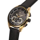 Buy Shop Maserati Traguardo Chronograph Black Dial Black Leather Strap Watch For Men - R8871612033 USA Online