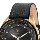 Buy Shop Maserati Traguardo Chronograph Black Dial Black Leather Strap Watch For Men - R8871612033 USA Online