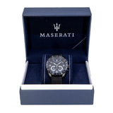 Buy Shop Maserati Traguardo Chronograph Black Dial Black Mesh Bracelet Watch For Men - R8873612031 USA Online
