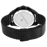 Buy Shop Maserati Traguardo Chronograph Black Dial Black Mesh Bracelet Watch For Men - R8873612031 USA Online