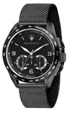 Buy Shop Maserati Traguardo Chronograph Black Dial Black Mesh Bracelet Watch For Men - R8873612031 USA Online