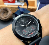 Buy Shop Maserati Traguardo Chronograph Black Dial Black Rubber Strap Watch For Men - R8871612004 USA Online
