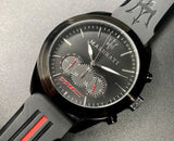 Buy Shop Maserati Traguardo Chronograph Black Dial Black Rubber Strap Watch For Men - R8871612004 USA Online