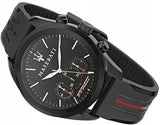 Buy Shop Maserati Traguardo Chronograph Black Dial Black Rubber Strap Watch For Men - R8871612004 USA Online