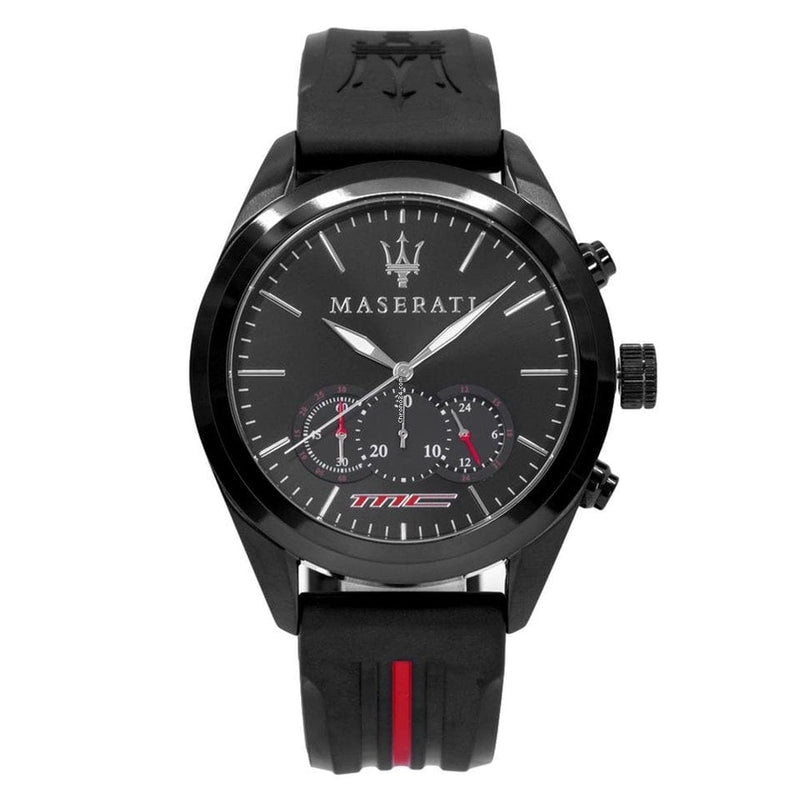 Buy Shop Maserati Traguardo Chronograph Black Dial Black Rubber Strap Watch For Men - R8871612004 USA Online