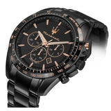 Buy Shop Maserati Traguardo Chronograph Black Dial Black Steel Strap Watch For Men - R8873612048 USA Online