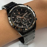 Buy Shop Maserati Traguardo Chronograph Black Dial Black Steel Strap Watch For Men - R8873612048 USA Online