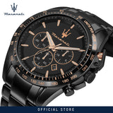 Buy Shop Maserati Traguardo Chronograph Black Dial Black Steel Strap Watch For Men - R8873612048 USA Online