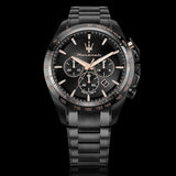 Buy Shop Maserati Traguardo Chronograph Black Dial Black Steel Strap Watch For Men - R8873612048 USA Online