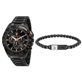 Buy Shop Maserati Traguardo Chronograph Black Dial Black Steel Strap Watch For Men - R8873612048 USA Online