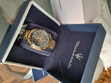 Buy Shop Maserati Traguardo Chronograph Black Dial Gold Steel Strap Watch For Men - R8873612041 USA Online