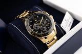 Buy Shop Maserati Traguardo Chronograph Black Dial Gold Steel Strap Watch For Men - R8873612041 USA Online