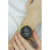 Buy Shop Maserati Traguardo Chronograph Black Dial Gold Steel Strap Watch For Men - R8873612041 USA Online