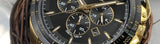 Buy Shop Maserati Traguardo Chronograph Black Dial Gold Steel Strap Watch For Men - R8873612041 USA Online