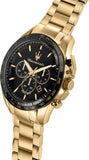 Buy Shop Maserati Traguardo Chronograph Black Dial Gold Steel Strap Watch For Men - R8873612041 USA Online