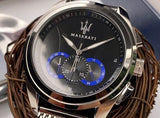 Buy Shop Maserati Traguardo Chronograph Black Dial Mesh Bracelet Watch For Men - R8873612006 USA Online