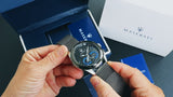 Buy Shop Maserati Traguardo Chronograph Black Dial Mesh Bracelet Watch For Men - R8873612006 USA Online