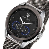 Buy Shop Maserati Traguardo Chronograph Black Dial Mesh Bracelet Watch For Men - R8873612006 USA Online
