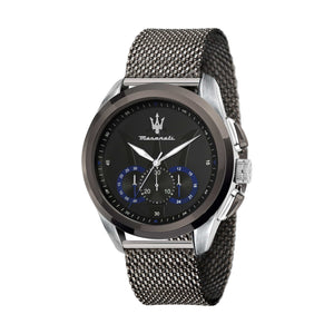 Buy Shop Maserati Traguardo Chronograph Black Dial Mesh Bracelet Watch For Men - R8873612006 USA Online