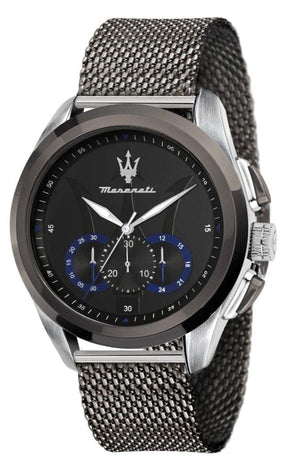 Buy Shop Maserati Traguardo Chronograph Black Dial Mesh Bracelet Watch For Men - R8873612006 USA Online