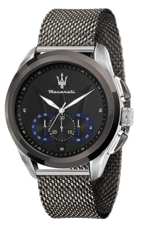 Buy Shop Maserati Traguardo Chronograph Black Dial Mesh Bracelet Watch For Men - R8873612006 USA Online