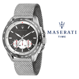 Buy Shop Maserati Traguardo Chronograph Black Dial Silver Mesh Bracelet Watch For Men - R8873612008 USA Online