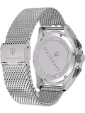 Buy Shop Maserati Traguardo Chronograph Black Dial Silver Mesh Bracelet Watch For Men - R8873612008 USA Online