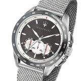 Buy Shop Maserati Traguardo Chronograph Black Dial Silver Mesh Bracelet Watch For Men - R8873612008 USA Online