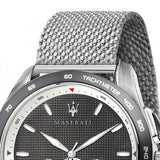 Buy Shop Maserati Traguardo Chronograph Black Dial Silver Mesh Bracelet Watch For Men - R8873612008 USA Online