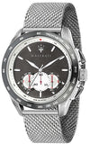 Buy Shop Maserati Traguardo Chronograph Black Dial Silver Mesh Bracelet Watch For Men - R8873612008 USA Online