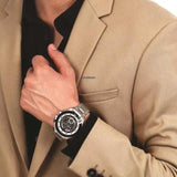 Buy Shop Maserati Traguardo Chronograph Black Dial Silver Steel Strap Watch For Men - R8873612059 USA Online