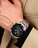 Buy Shop Maserati Traguardo Chronograph Black Dial Silver Steel Strap Watch for Men - R8873612061 USA Online