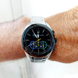 Buy Shop Maserati Traguardo Chronograph Black Dial Silver Steel Strap Watch for Men - R8873612061 USA Online
