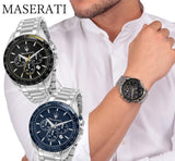Buy Shop Maserati Traguardo Chronograph Blue Dial 45mm Stainless Steel Watch For Men - R8873612043 USA Online