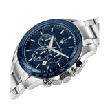 Buy Shop Maserati Traguardo Chronograph Blue Dial 45mm Stainless Steel Watch For Men - R8873612043 USA Online