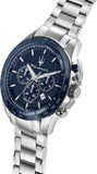 Buy Shop Maserati Traguardo Chronograph Blue Dial 45mm Stainless Steel Watch For Men - R8873612043 USA Online