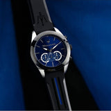 Buy Shop Maserati Traguardo Chronograph Blue Dial Black Silicone Strap Watch For Men - R8871612044 USA Online