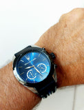 Buy Shop Maserati Traguardo Chronograph Blue Dial Black Silicone Strap Watch For Men - R8871612044 USA Online