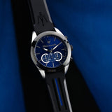 Buy Shop Maserati Traguardo Chronograph Blue Dial Black Silicone Strap Watch For Men - R8871612044 USA Online