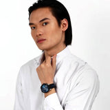 Buy Shop Maserati Traguardo Chronograph Blue Dial Black Silicone Strap Watch For Men - R8871612044 USA Online
