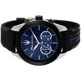 Buy Shop Maserati Traguardo Chronograph Blue Dial Black Silicone Strap Watch For Men - R8871612044 USA Online