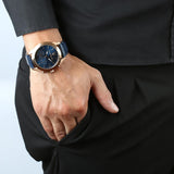 Buy Shop Maserati Traguardo Chronograph Blue Dial Blue Leather Strap Watch for Men - R8871612015 USA Online