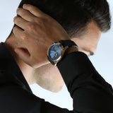Buy Shop Maserati Traguardo Chronograph Blue Dial Blue Leather Strap Watch for Men - R8871612015 USA Online